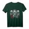 Teufelshorn Totenkopf Mädchen Rosen T-Shirt – Perfektes Gothic Geschenk für Halloween, Geburtstag & Vintage-Style