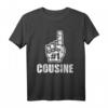 HapDeer T-Shirt für Cousine - Nummer 1 Cousine Geschenk mit Vintage Grafik für Familienfeste & Geburtstage