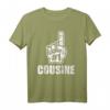 HapDeer T-Shirt für Cousine - Nummer 1 Cousine Geschenk mit Vintage Grafik für Familienfeste & Geburtstage
