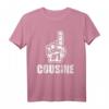 HapDeer T-Shirt für Cousine - Nummer 1 Cousine Geschenk mit Vintage Grafik für Familienfeste & Geburtstage