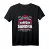 Sandra Name Lustiges Königin Shirt mit Krone – Personalisiertes Geschenk für Frauen, Mutter, Tante, Tochter, Schwester, Oma & mehr für Geburtstag, Weihnachten, Festival oder Party