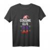 Cousine Elfe Elfen Partnerlook T-Shirt für Weihnachten - Festliches Outfit für Weihnachtsfotos & Familienfeiern