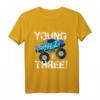 Kinder Young Wild and Three! 3. Geburtstag Monster Truck T-Shirt für Jungen – Perfekt für Geburtstagspartys & Auto-Liebhaber