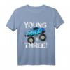Kinder Young Wild and Three! 3. Geburtstag Monster Truck T-Shirt für Jungen – Perfekt für Geburtstagspartys & Auto-Liebhaber