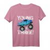 Kinder Young Wild and Three! 3. Geburtstag Monster Truck T-Shirt für Jungen – Perfekt für Geburtstagspartys & Auto-Liebhaber