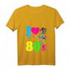 Damen Vintage Retro T-Shirt mit V-Ausschnitt - I Love the 80s, leichtes klassisches Design, perfekt für Retro-Looks
