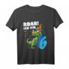 Kinder T-Rex Dinosaurier T-Shirt zum 6. Geburtstag – Cooles Geschenk für Jungen und Mädchen mit ROAR! Design
