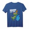 Kinder T-Rex Dinosaurier T-Shirt zum 6. Geburtstag – Cooles Geschenk für Jungen und Mädchen mit ROAR! Design