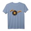 Michelangelo DJ Creation Of Adam Hands Art Vinyl-Schallplatte T-Shirt – Perfekt für Musik-, Kunst- und 90er Jahre Nostalgie-Liebhaber