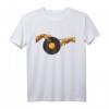 Michelangelo DJ Creation Of Adam Hands Art Vinyl-Schallplatte T-Shirt – Perfekt für Musik-, Kunst- und 90er Jahre Nostalgie-Liebhaber