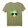 Lustiges Katzen DJ T-Shirt - Bunter Regenbogen Rave Musik Outfit für Club, Festival & Hausparty