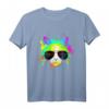 Lustiges Katzen DJ T-Shirt - Bunter Regenbogen Rave Musik Outfit für Club, Festival & Hausparty