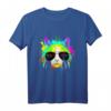 Lustiges Katzen DJ T-Shirt - Bunter Regenbogen Rave Musik Outfit für Club, Festival & Hausparty