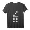 Damen Fasching & Karneval - 3/6 Domino Stein Kostüm T-Shirt mit V-Ausschnitt – Perfekt für Gruppenkostüm, Partnerlook & JGA