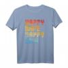Happy Wife Happy Life Fun T-Shirt - Retro Design für Männer und Frauen, lustiges Geschenk für Ehemänner und Paare