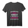 Damen T-Shirt mit Spruch 'Mein Mann Denkt Ich Bin Verrückt' - Lustiges Ehefrau Shirt mit V-Ausschnitt, perfektes Geschenk für humorvolle Frauen