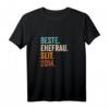Beste Ehefrau Seit 2014 - 9. Hochzeitstag T-Shirt, personalisiertes Geschenk für Frau, Ehefrau, Gattin, Retro Vintage Design