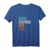 Beste Ehefrau Seit 2014 - 9. Hochzeitstag T-Shirt, personalisiertes Geschenk für Frau, Ehefrau, Gattin, Retro Vintage Design