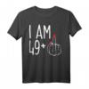 Ich bin 49 plus 1 Mittelfinger - Lustiges 50. Geburtstag Damen T-Shirt für Frauen, Ehemänner & Familie