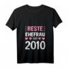 Damen Geschenk zur Rosenhochzeit 2020 - Beste Ehefrau seit 2010 T-Shirt mit V-Ausschnitt, lustiges Partnerlook Outfit & Jahrestagsgeschenk