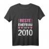 Damen Geschenk zur Rosenhochzeit 2020 - Beste Ehefrau seit 2010 T-Shirt mit V-Ausschnitt, lustiges Partnerlook Outfit & Jahrestagsgeschenk