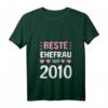 Damen Geschenk zur Rosenhochzeit 2020 - Beste Ehefrau seit 2010 T-Shirt mit V-Ausschnitt, lustiges Partnerlook Outfit & Jahrestagsgeschenk