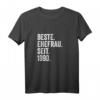 Beste Ehefrau Seit 1990 - 34. Hochzeitstag T-Shirt für Frauen, Retro Vintage Design, Jubiläumsgeschenk zum 34. Ehejahr