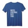 Beste Ehefrau Seit 1990 - 34. Hochzeitstag T-Shirt für Frauen, Retro Vintage Design, Jubiläumsgeschenk zum 34. Ehejahr