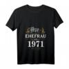 Damen Geschenk zur Goldenen Hochzeit 2021 - Beste Ehefrau seit 1971 T-Shirt mit V-Ausschnitt, lustiges Partnerlook Outfit & Geschenkidee für Jahrestag