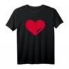 Rotes Herz T-Shirt für Verliebte – Klassisch geschnittenes Liebes-Shirt für Partner, Ehemann & Ehefrau