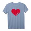 Rotes Herz T-Shirt für Verliebte – Klassisch geschnittenes Liebes-Shirt für Partner, Ehemann & Ehefrau