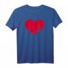 Rotes Herz T-Shirt für Verliebte – Klassisch geschnittenes Liebes-Shirt für Partner, Ehemann & Ehefrau