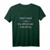 Lustiges Ehemann T-Shirt - 'Ich brauche Google nicht, meine Frau weiß alles' Humorvolles Geschenk für Männer