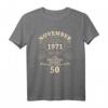 50. Geburtstag Geschenk für Mann Frau - Legendär Seit November 1971 Vintage T-Shirt für Jubilare