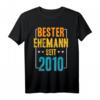 Herren Geschenk zur Rosenhochzeit 2020 – Bester Ehemann seit 2010 T-Shirt für Jubiläum & Hochzeitstag