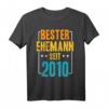 Herren Geschenk zur Rosenhochzeit 2020 – Bester Ehemann seit 2010 T-Shirt für Jubiläum & Hochzeitstag