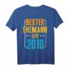 Herren Geschenk zur Rosenhochzeit 2020 – Bester Ehemann seit 2010 T-Shirt für Jubiläum & Hochzeitstag