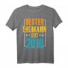 Herren Geschenk zur Rosenhochzeit 2020 – Bester Ehemann seit 2010 T-Shirt für Jubiläum & Hochzeitstag