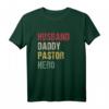 Husband Daddy Pastor Hero HapDeer T-Shirt – Personalisiertes Geschenk für Ehemann, Pastor und Held im kirchlichen Dienst