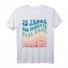 25. Hochzeitstag Silberhochzeit T-Shirt - Retro Design für Ehemann & Ehefrau zum Jubiläum, Geschenkidee für Familie