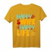 Happy WIFE Happy LIFE - Humorvolles Vatertag Ehemänner T-Shirt mit ironischem Spruch, Geschenkidee für Männer mit Humor