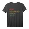 Vintage 1. Hochzeitstag Geschenk für den besten Ehemann seit 2019 - Romantisches Jubiläum T-Shirt für ihn
