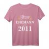 Herren Geschenk zur Rosenhochzeit 2021 – Bester Ehemann seit 2011 T-Shirt für Jubiläum, Jahrestag & Hochzeitstag
