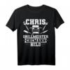 Vatertag Lustig Grillen T-Shirt für Chris - Humorvolles Grillmeister-Shirt als Geschenk für Ehemann, Vater & Grillfan
