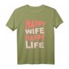 Lustiges Männer T-Shirt 'Happy Wife Happy Life' – Originelles Geschenk für Ehemann, Freund, Partner zu Hochzeitstag, Geburtstag, Vatertag & Weihnachten