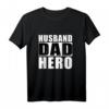 HapDeer T-Shirt für Ehemann, Vater & Superheld - Lustiges Geschenk für Vatertag, Geburtstag & den besten Papa der Welt