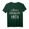 Geschenk zur Goldenen Hochzeit 2021 - Bester Ehemann seit 1971 T-Shirt, Partnerlook & Jubiläumsgeschenk für Ehepartner