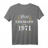 Geschenk zur Goldenen Hochzeit 2021 - Bester Ehemann seit 1971 T-Shirt, Partnerlook & Jubiläumsgeschenk für Ehepartner