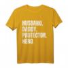 Herren Ehemann Papa Protector Hero - Lustiges Vatertag T-Shirt für den besten Vater, Großvater & Ehemann