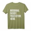 Herren Ehemann Papa Protector Hero - Lustiges Vatertag T-Shirt für den besten Vater, Großvater & Ehemann